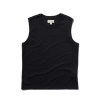 Front view of Women's Muscle Tank - Onyx on plain background