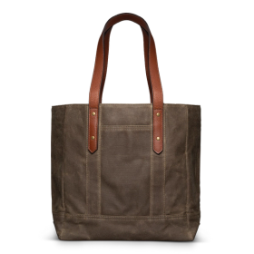 Front view of Waxed Canvas Classic Tote / Moss - Moss on plain background
