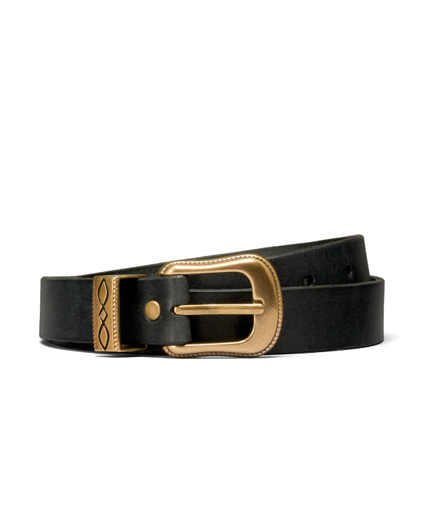 Front view of Women's 3 Piece Belt - Midnight on plain background