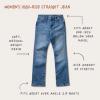 Flat lay of Women's High-Rise Straight Jean in Light