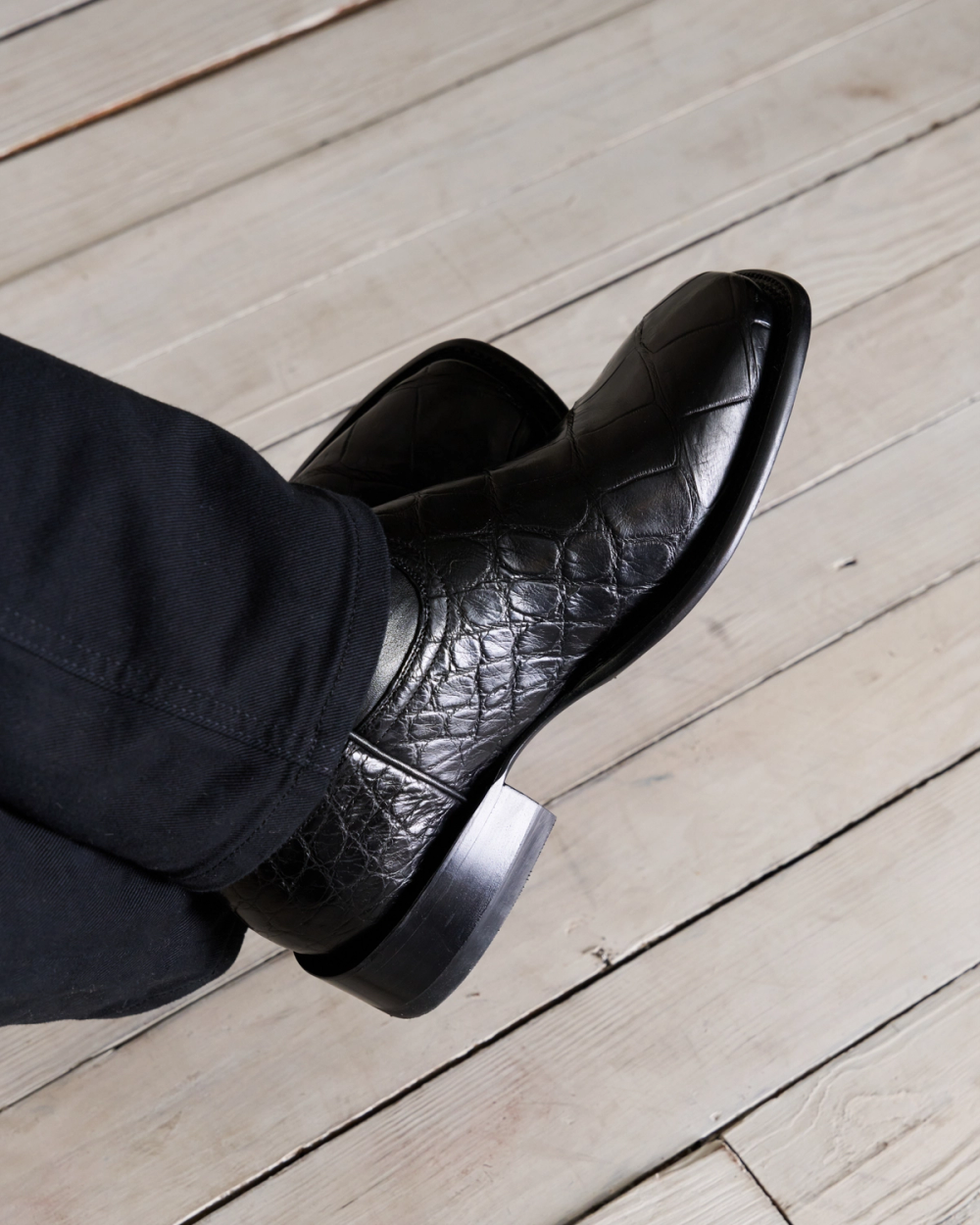 The Adams in Midnight Giant Gator - Men's Cowboy Boot | Tecovas