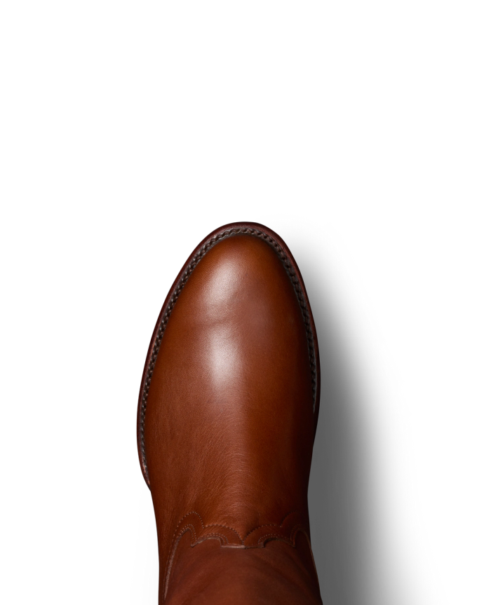 Toe view of The Hailey - Brown on plain background