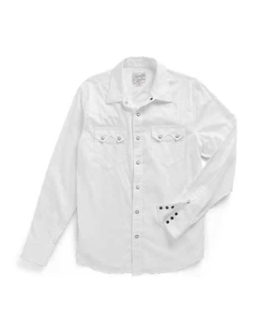 Mossy Oak Pearl Snap Shirt - White cotton | Tecovas