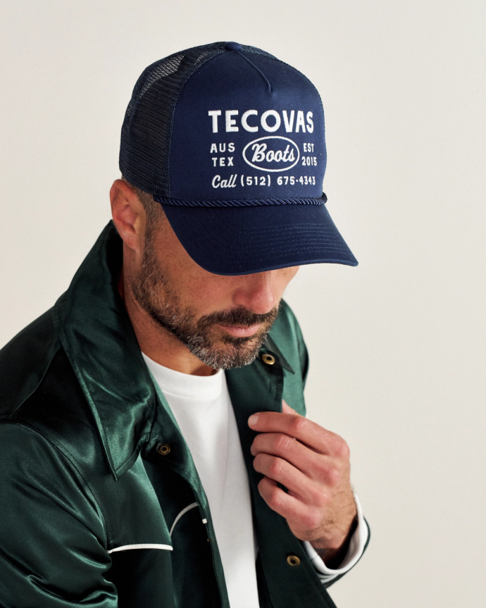 View of Tecovas Boots Trucker - Navy