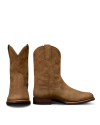 Pair view of The Glen - Light Mesquite Cowhide on plain background
