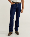 Front view of Men's Rugged Standard Jeans (II) - Dark on model