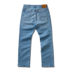 Back view of Men's Rugged Relaxed Jeans - Light on plain background