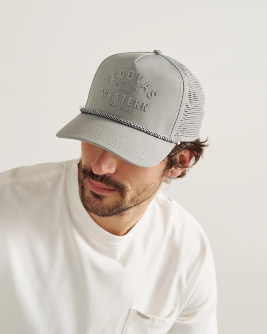View of Quality Made Performance Trucker Hat - Gray