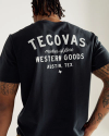 Closeup detail view of Men's Fine Makers Pocket Tee (II) - Black/Bone