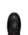 Toe view of LongHaul Waterproof Lace Up Composite Toe Work Boot - Midnight on plain background