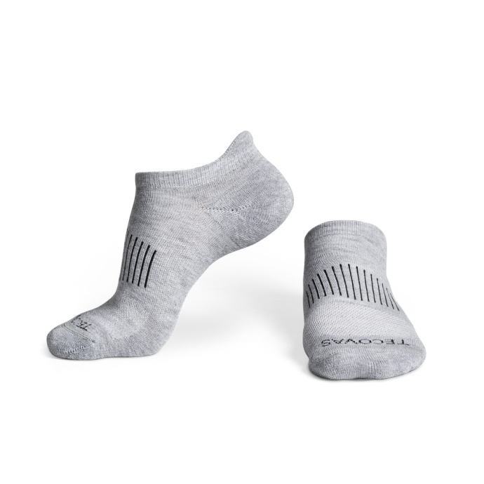 Pair view of Ankle Socks - Gray on plain background