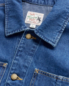 Closeup detail view of Men's Denim Chore Jacket - Medium