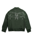 Back view of Men's Tecovas X H Bar C Birthday X Bolero Jacket - Green on plain background