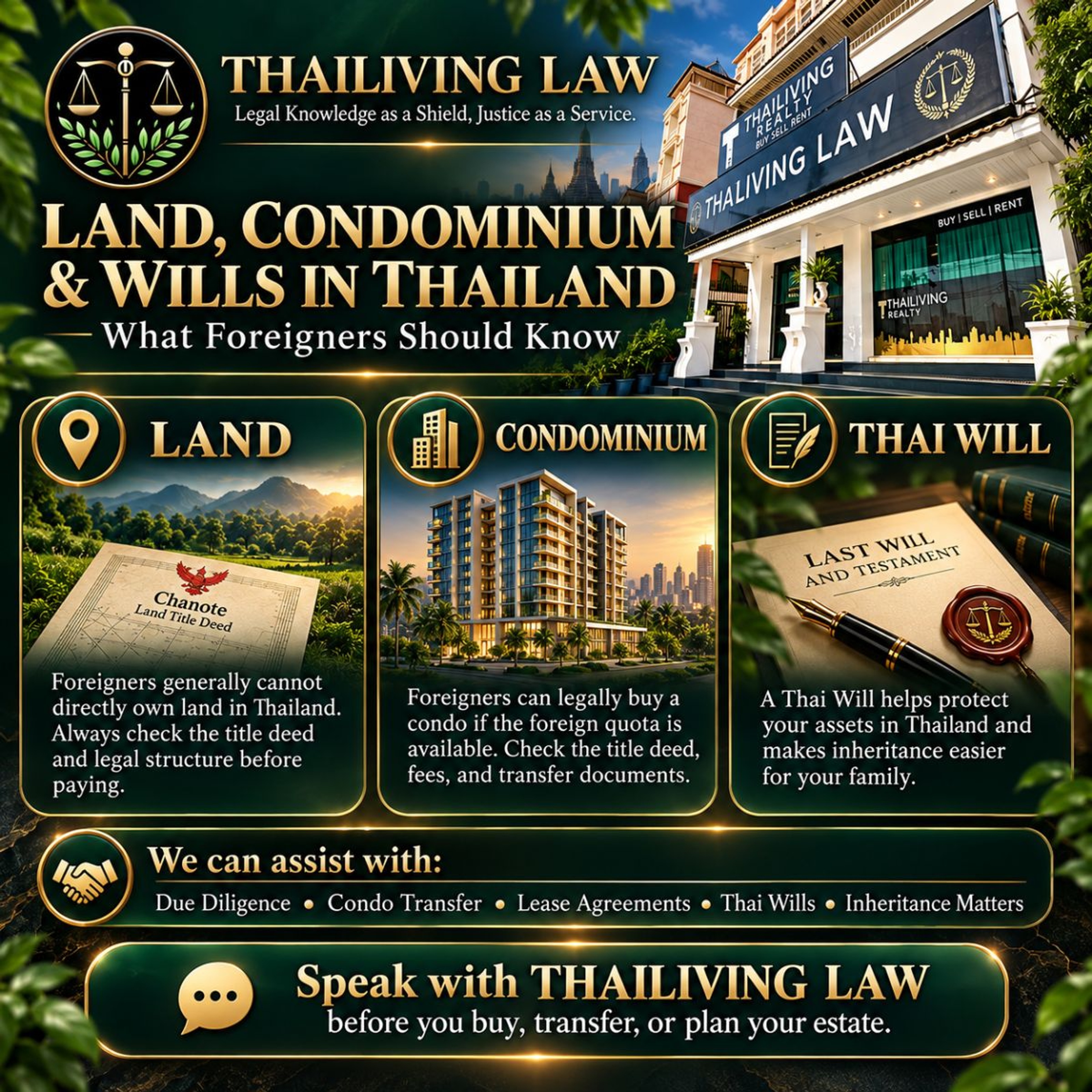 Land, Condos & Wills: Key Facts for Foreigners