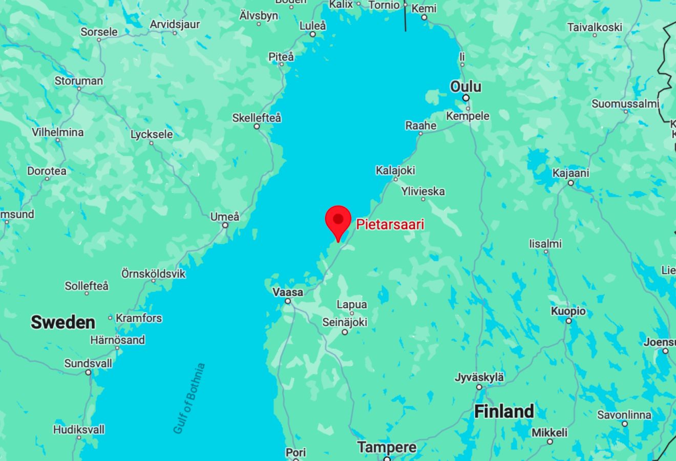Map of Pietarsaari/Finland