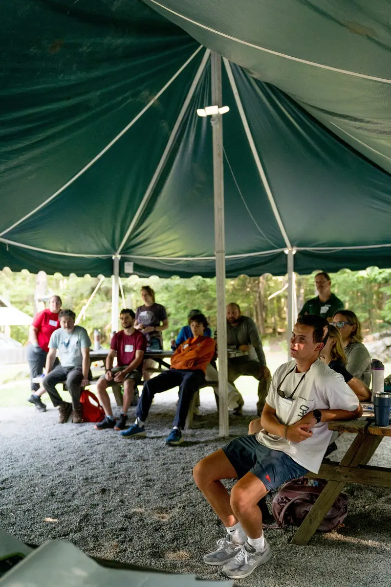 Small group engaged in a workshop training session