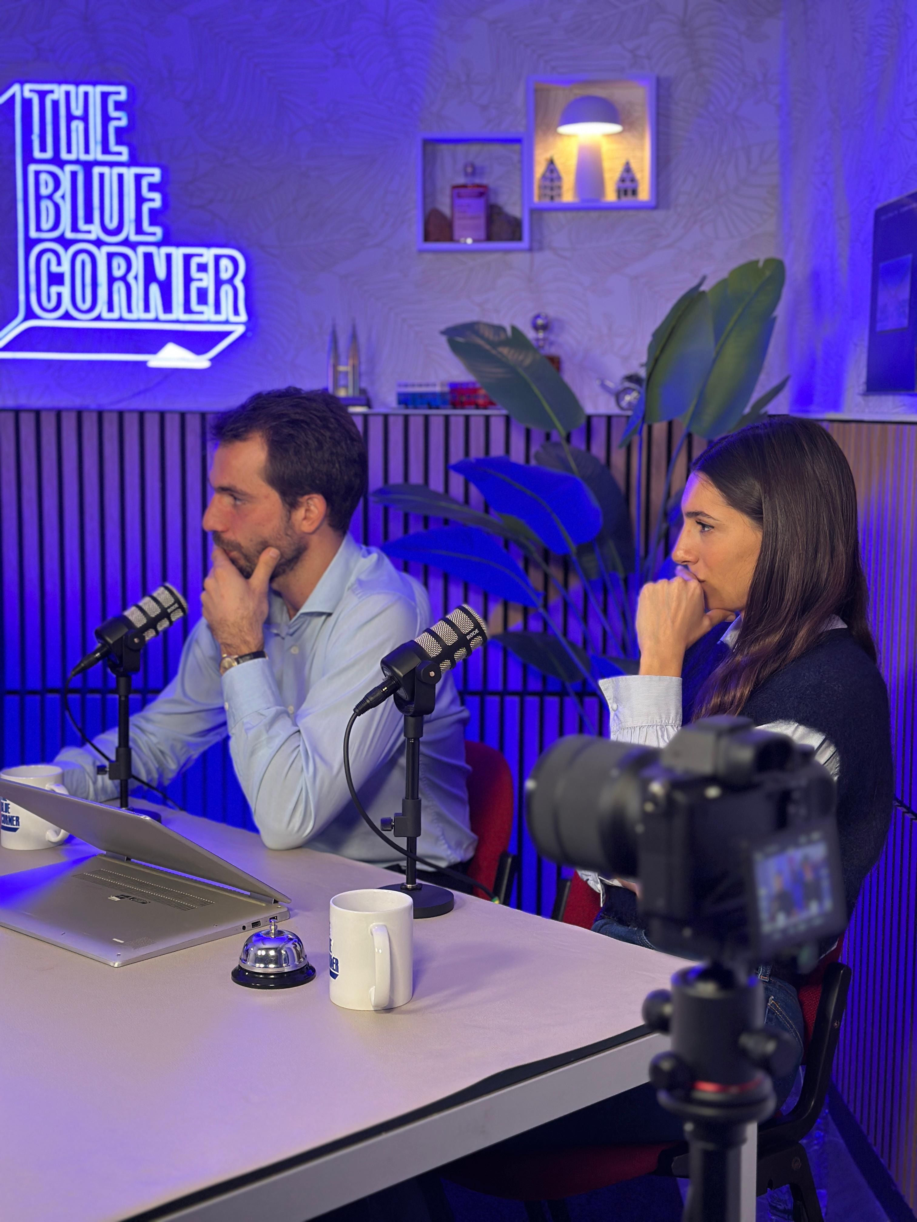 Francesco Pittaluga e Eugenia Pronzati durante una conversazione a The Blue Corner Media