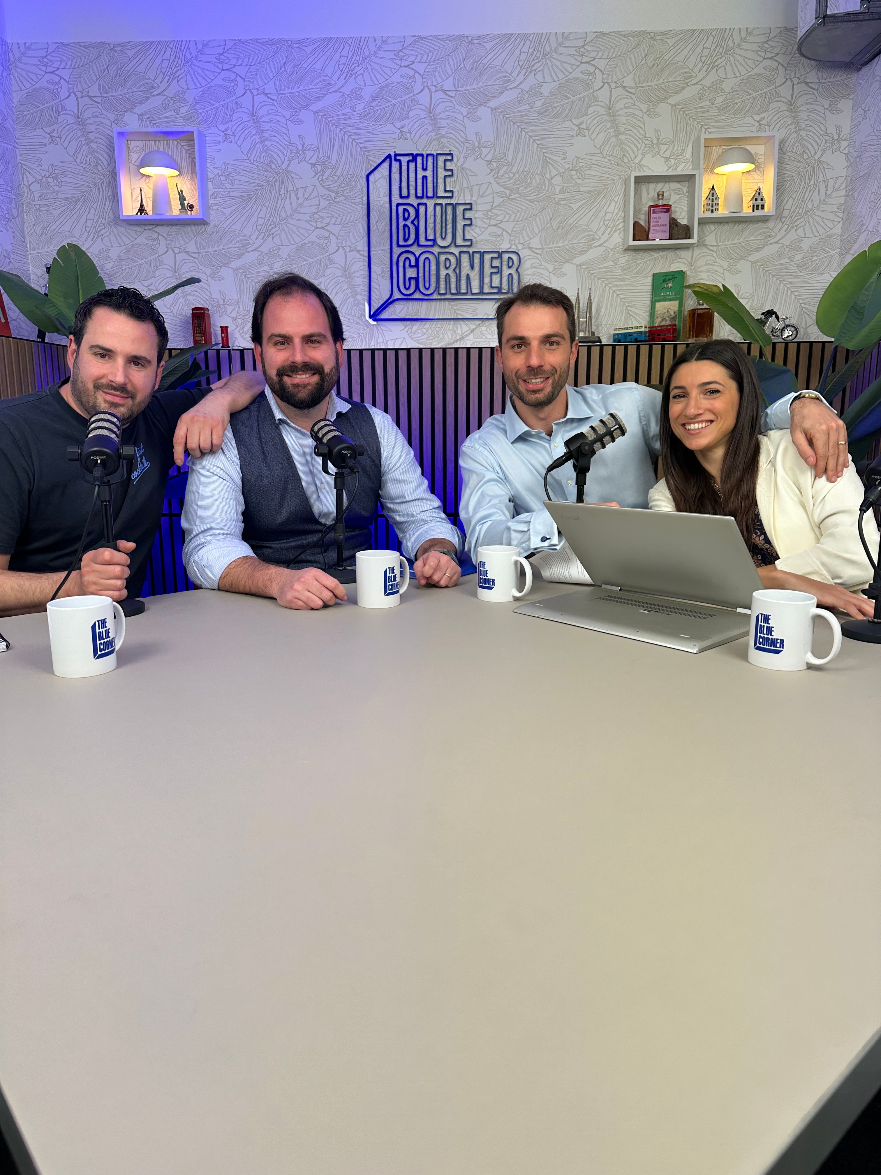 Andrea Tortora e Giacomo Bullo al tavolo di The Blue Corner Media