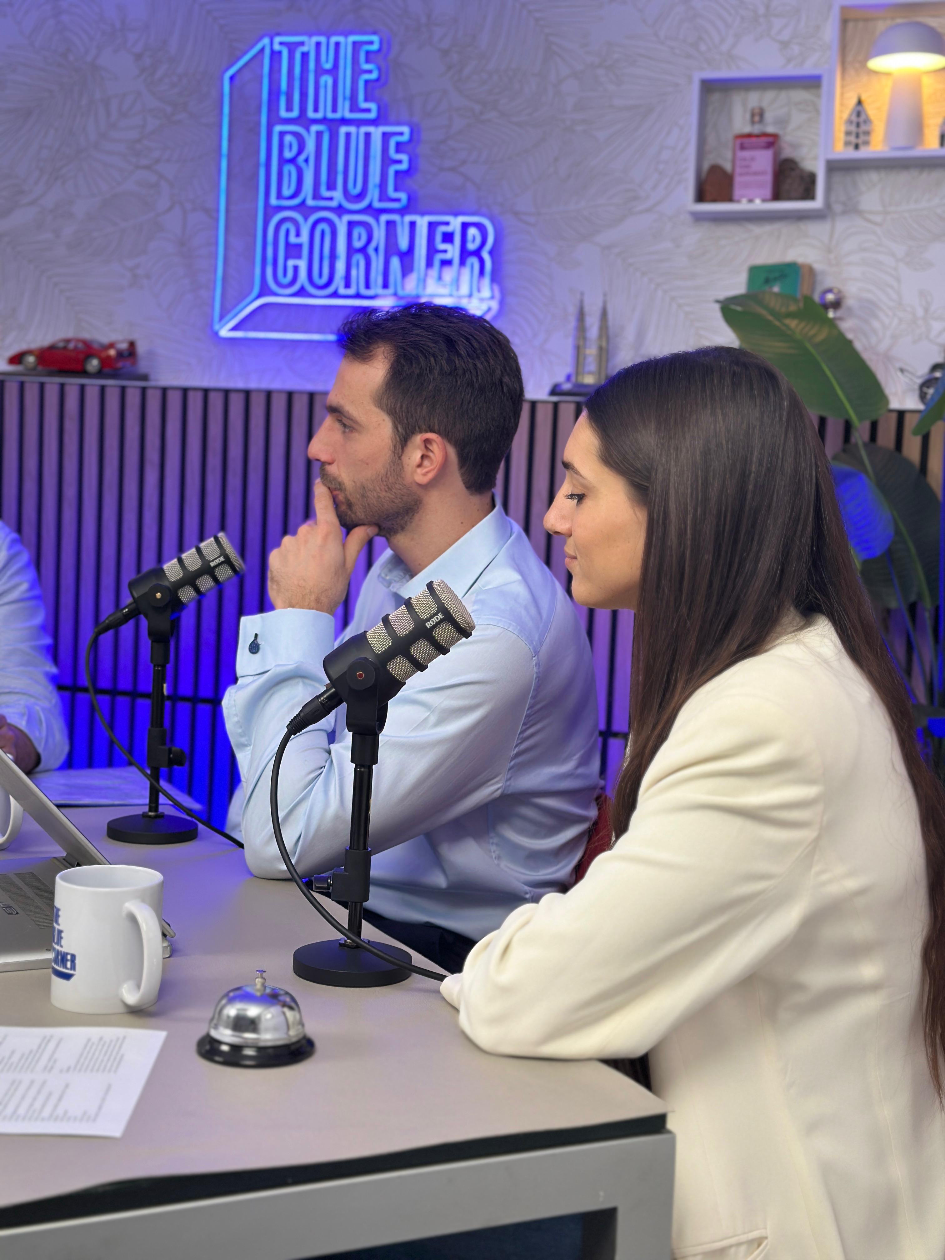 Francesco Pittaluga e Eugenia Pronzati durante una conversazione a The Blue Corner Media