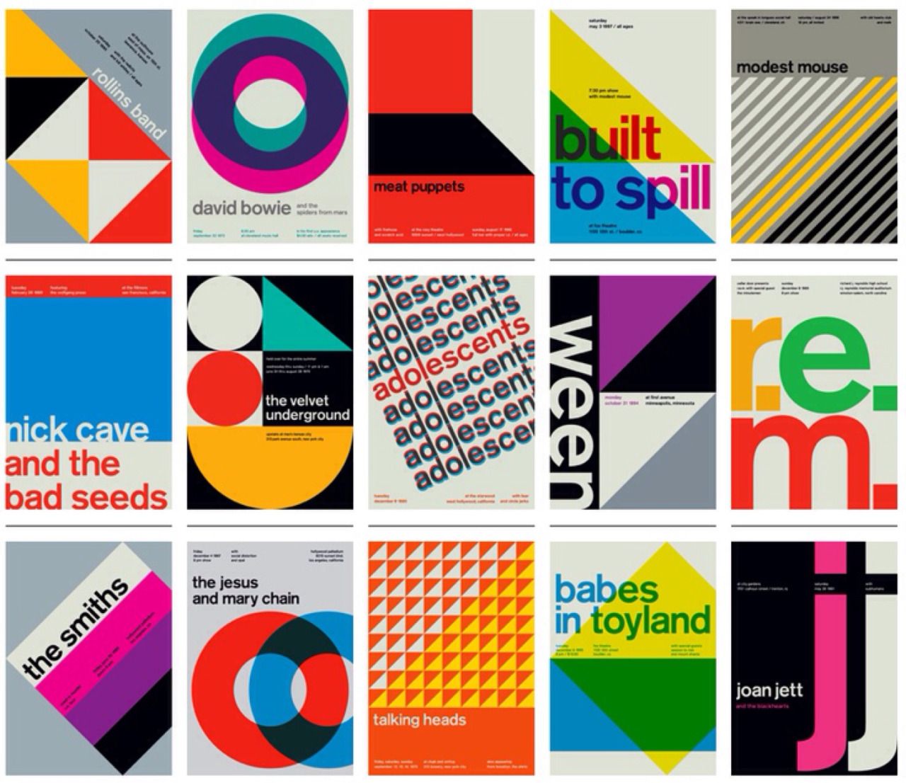 Examples of Swiss styled posters