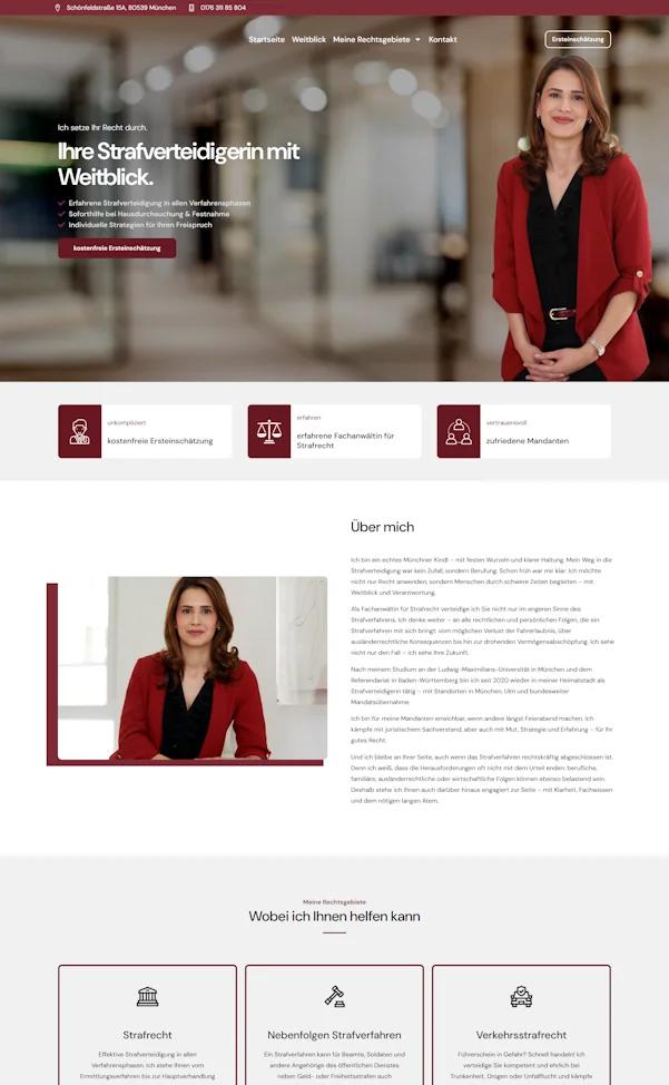 Webseite von Rechtsanwältin Sümeyra Öz