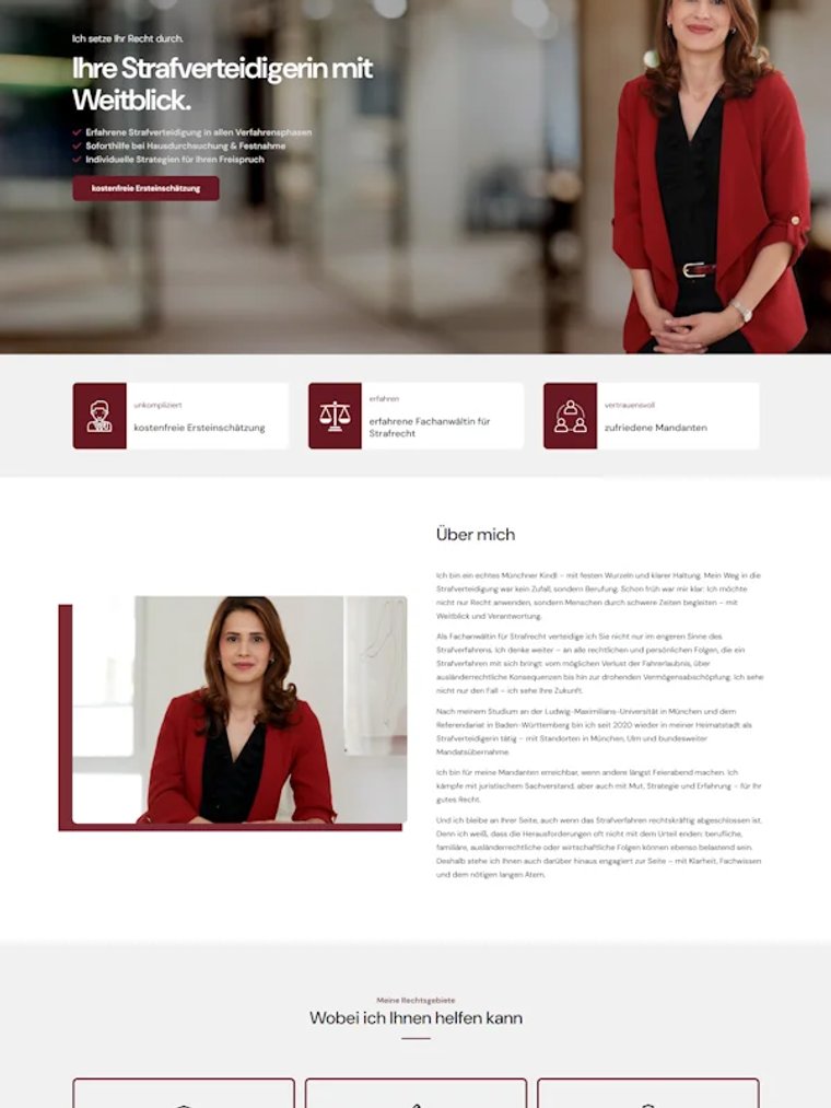 Webseite von Rechtsanwältin Sümeyra Öz