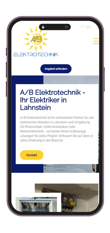 Webseite von Elektrotechnik AB