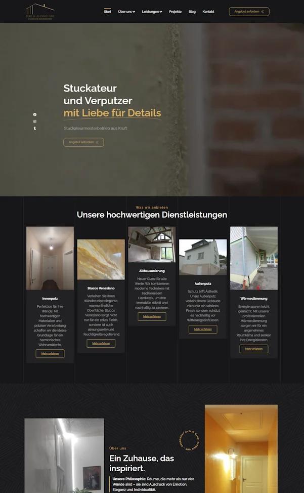 Webseite von Meister Stuckateure