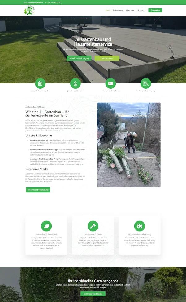 Webseite von Ali Gartenbau
