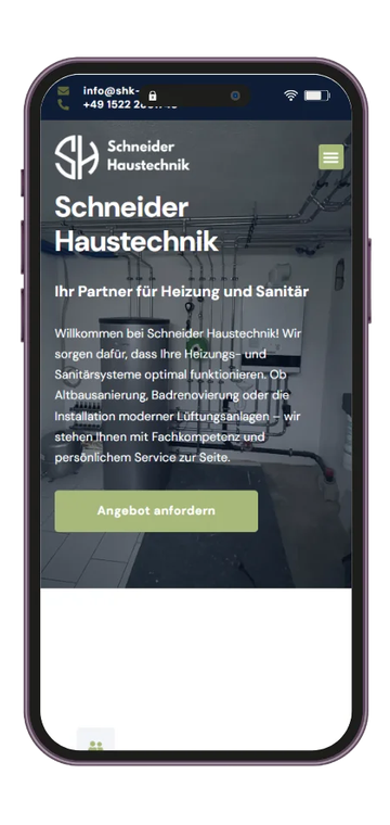 Webseite von Schneider Haustechnik