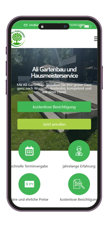 Webseite von Ali Gartenbau
