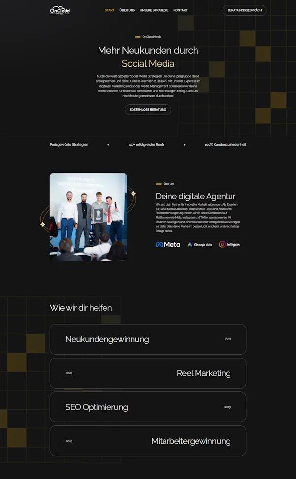 Webseite von OnCloudMedia GmbH