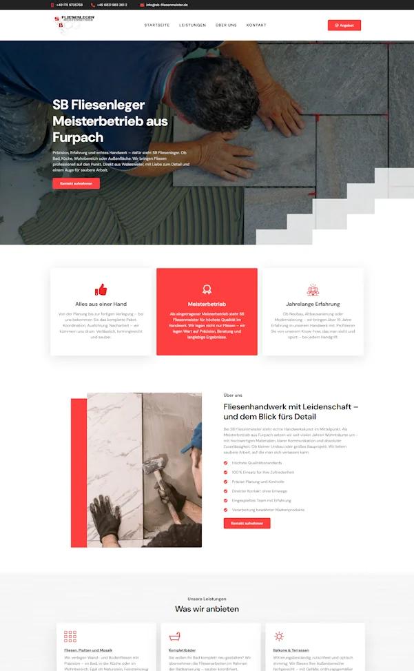 Webseite von SB Fliesenmeister