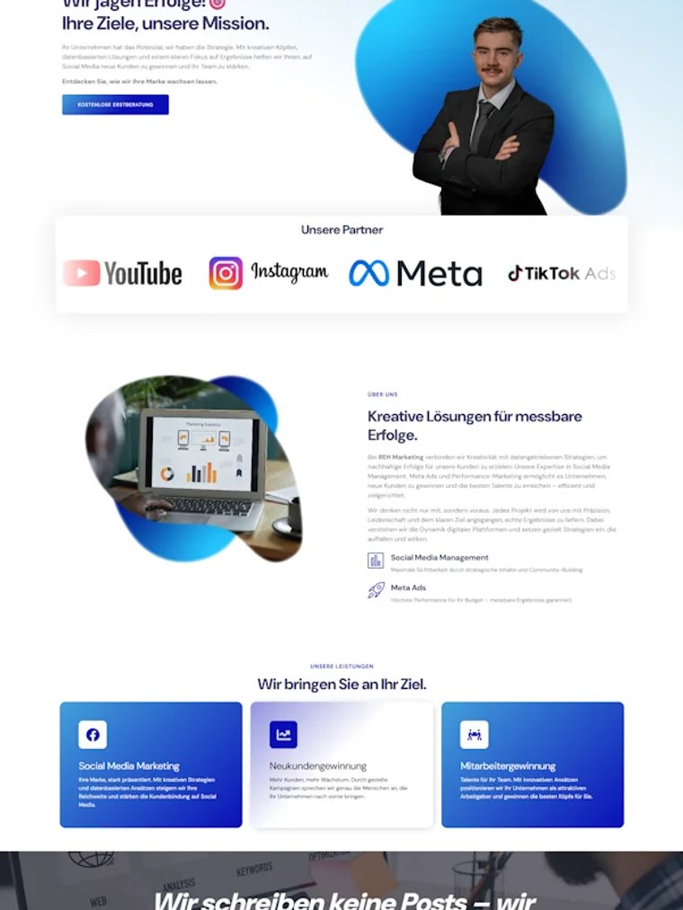 Webseite von Reh Marketing