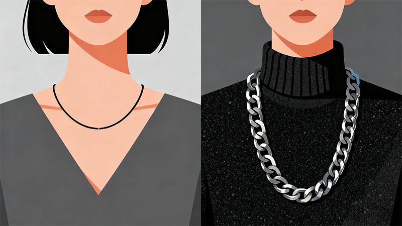 Choose a suitable length of jewelry chain for yourself