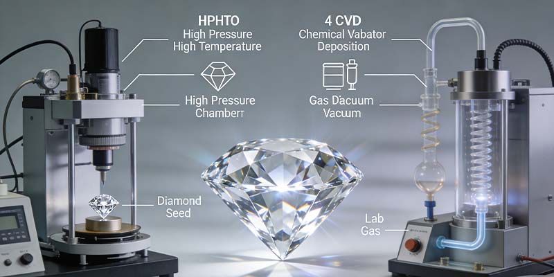 Lab diamonds, which are also known as synthetic diamonds, are grown in well-controlled environments in labs.