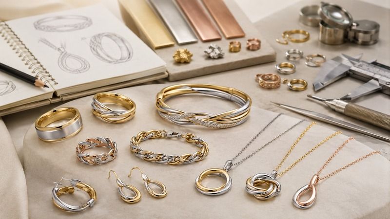 Two Tone Jewelry Guide for Brands: Styles Materials Manufacturing and Sourcing