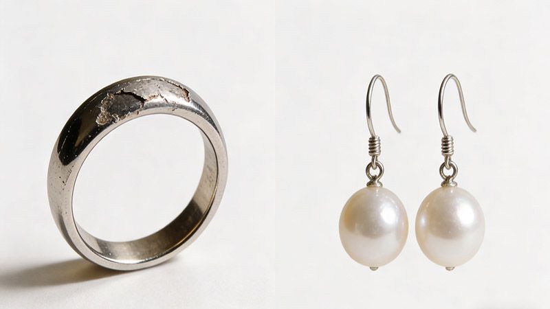 Compared to earrings, rings are more subject to wear and tear.