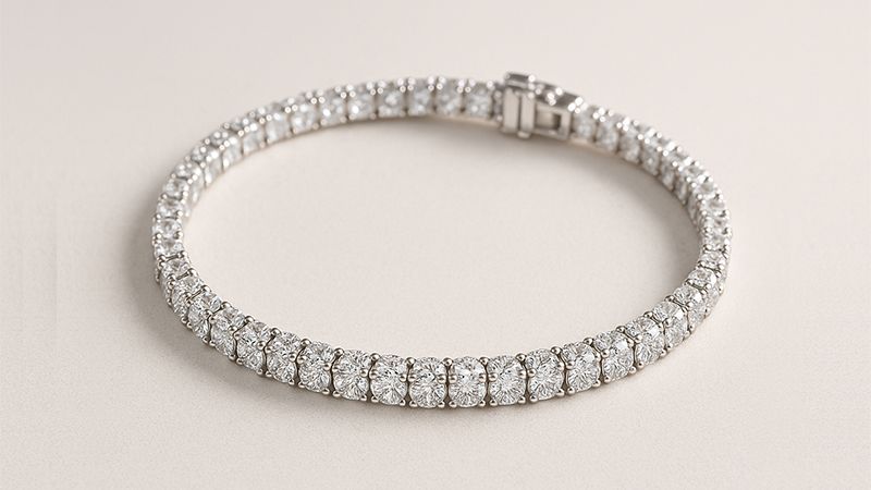 A sparkling zircon tennis chain