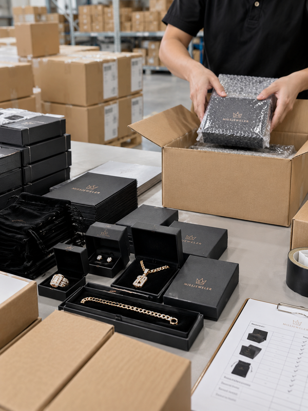 Finished packaging is securely packed