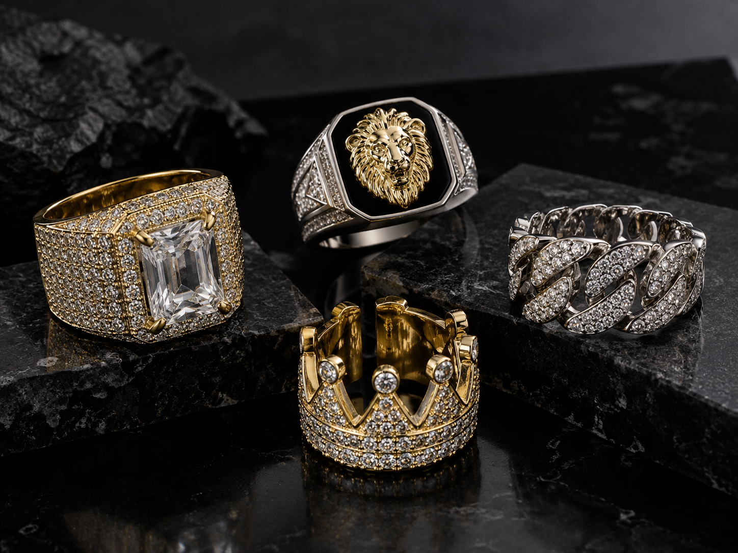 Custom hip hop rings 