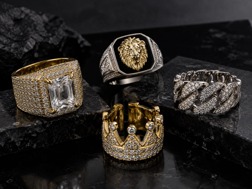 Custom hip hop rings