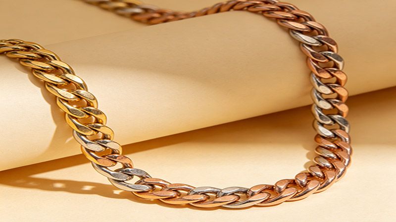 Two-tone material Cuban chain