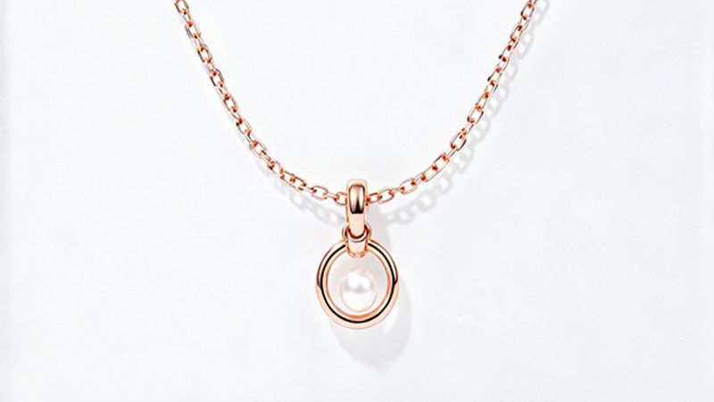 The clasp blends into the chain and pendant, keeping the focus on the necklace.