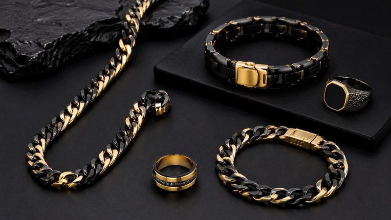 Gold-and-black combinations provide a stronger contemporary contrast