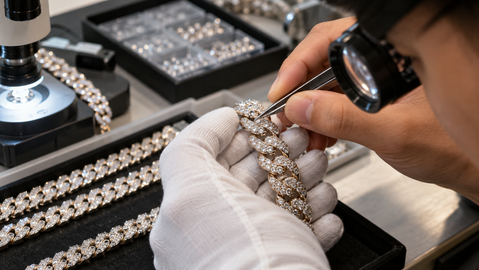 MISSJEWELRY carefully inspects gemstone settings and prong stability to ensure stone security