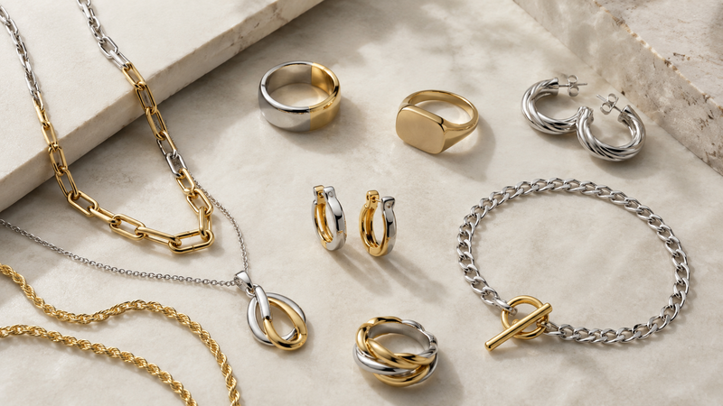 Yellow gold and silver is one of the most commercially