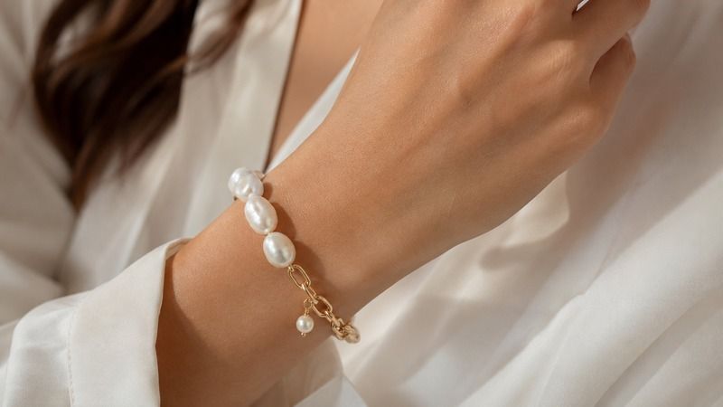 Pearl bracelets will move beyond complete rows of uniform round pearls.
