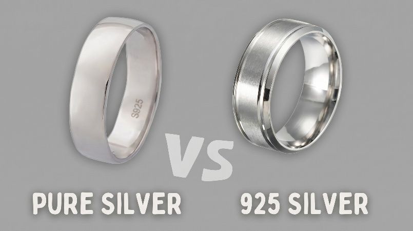 Sterling silver is made by mixing silver with a small amount of other metals. It makes it stronger and more suitable.