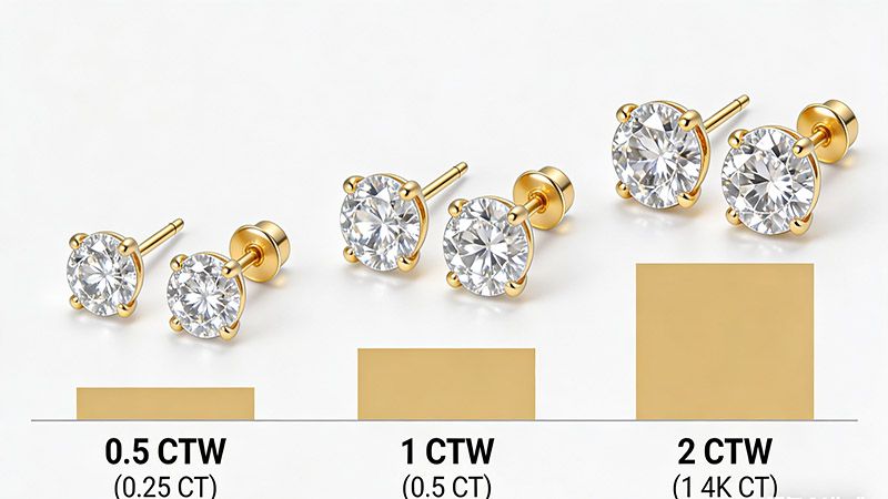 These are the prices for early 2026 for classic round brilliant solitaire earrings